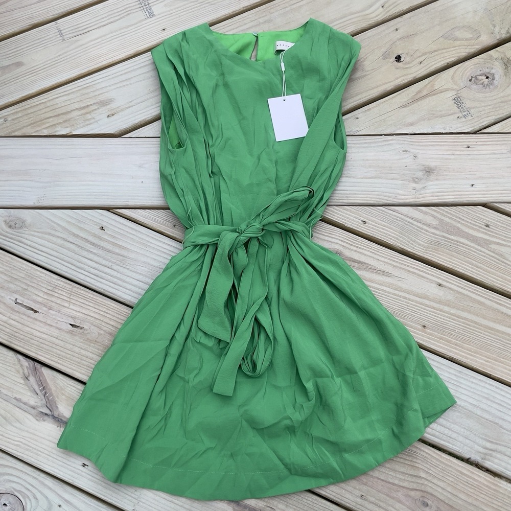 Endless Rose Belted Mini Dress Kelly Green NWT Size S VICI